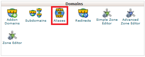 how do i add a domain alias parked domain click aliases