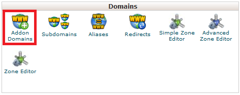 how do i add an addon domain click addon domains