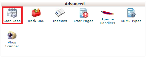 how do i add setup a cron job cpanel advanced section